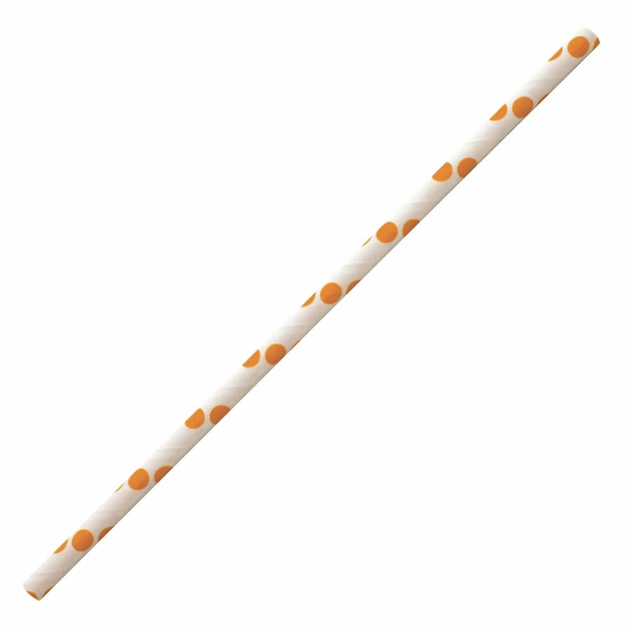 NATURESTAR® Papierstrohhalme, gepunktet 1 Packung (100 Stück), Gelb-Weiß