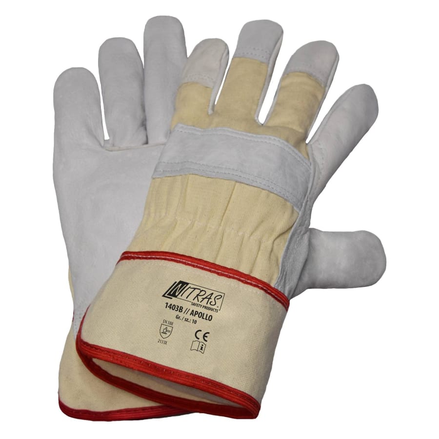 NITRAS "Apollo" Rindvolllederhandschuhe Größe 8 – 1 Paar