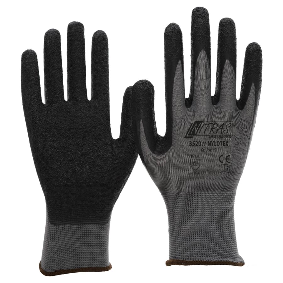 NITRAS "Nylotex" Schutzhandschuh Größe 8 – 1 Packung (12 Paar)