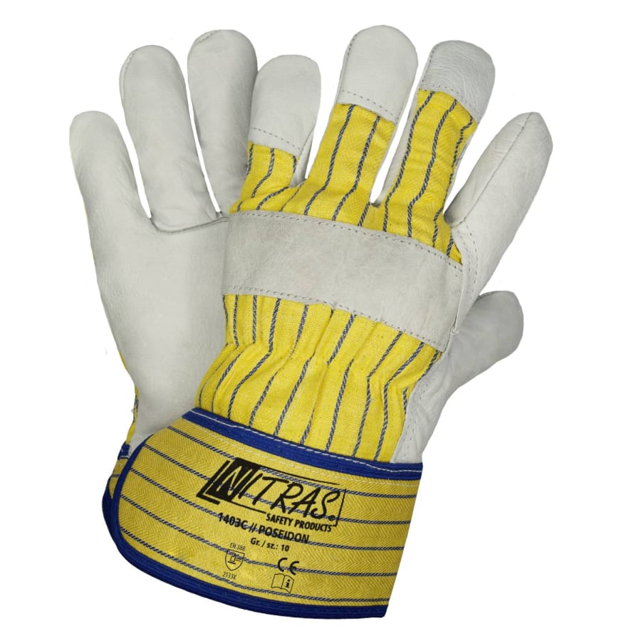 NITRAS "Poseidon" Rindvolllederhandschuhe Gr. 10 – 1 Packung (12 Paar)