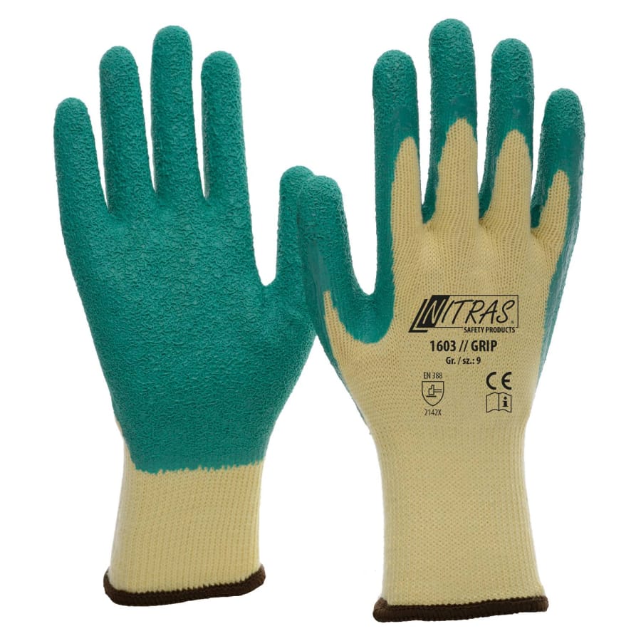 NITRAS® Strickhandschuhe, schrumpfgeraut Größe 9 – 1 Paar