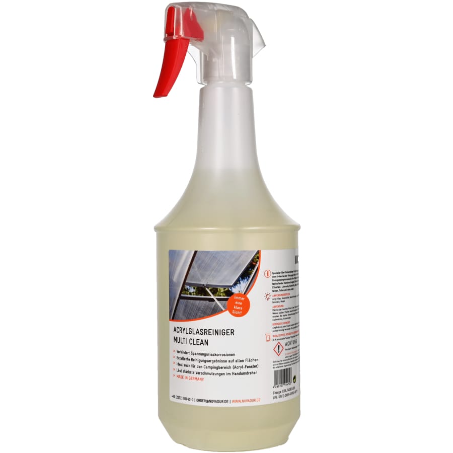 NOVADUR Acrylglasreiniger Multi Clean 1000 ml - Sprühflasche