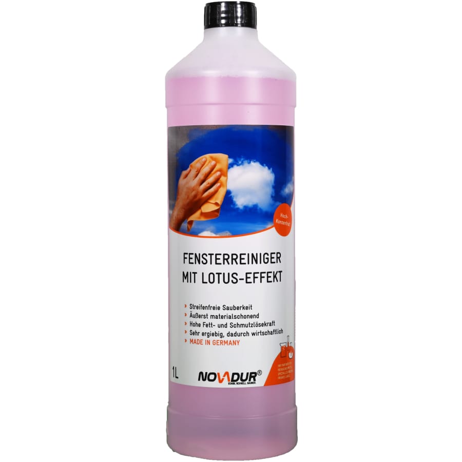 NOVADUR Fensterreiniger mit Lotus-Effekt 1000 ml - Flasche