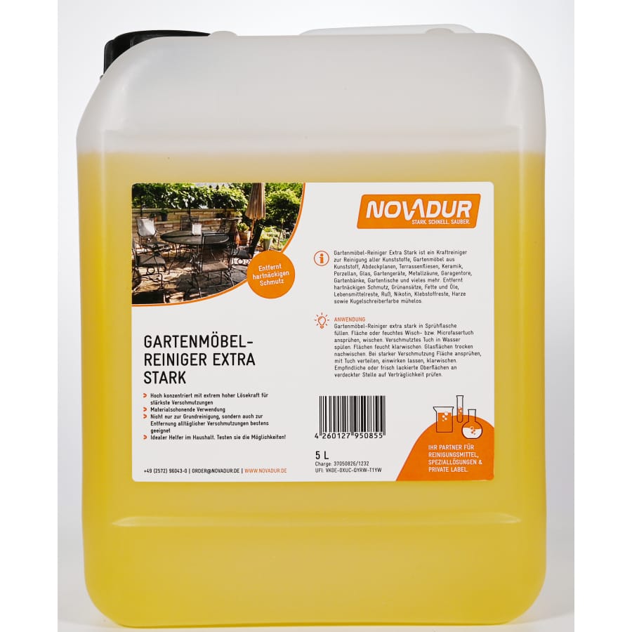 NOVADUR Gartenmöbelreiniger extra stark 5 l - Kanister