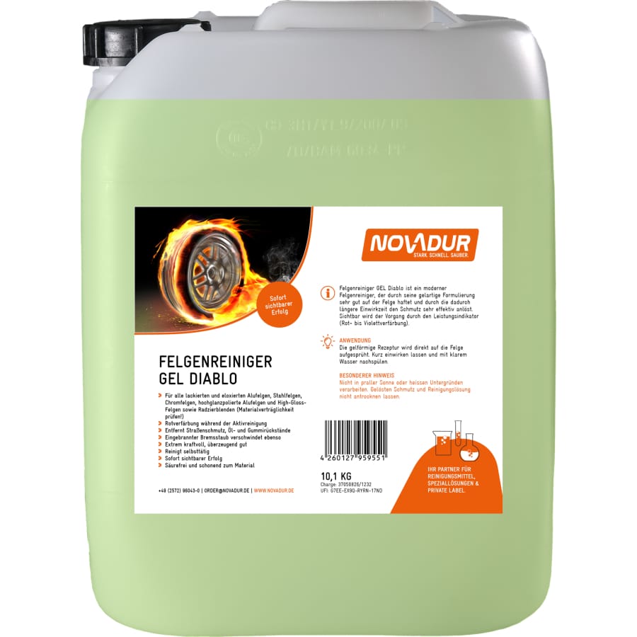 NOVADUR GEL Diablo Felgenreiniger 10 Liter - Kanister