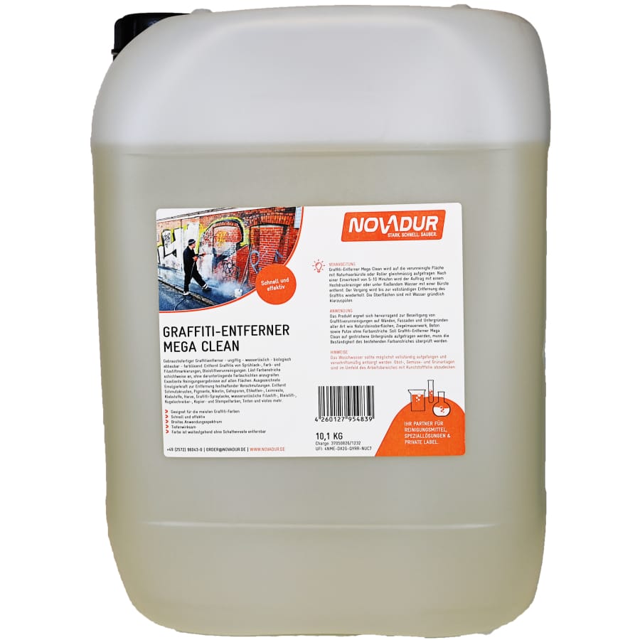 NOVADUR Graffiti-Entferner MegaClean 10,1 kg - Kanister