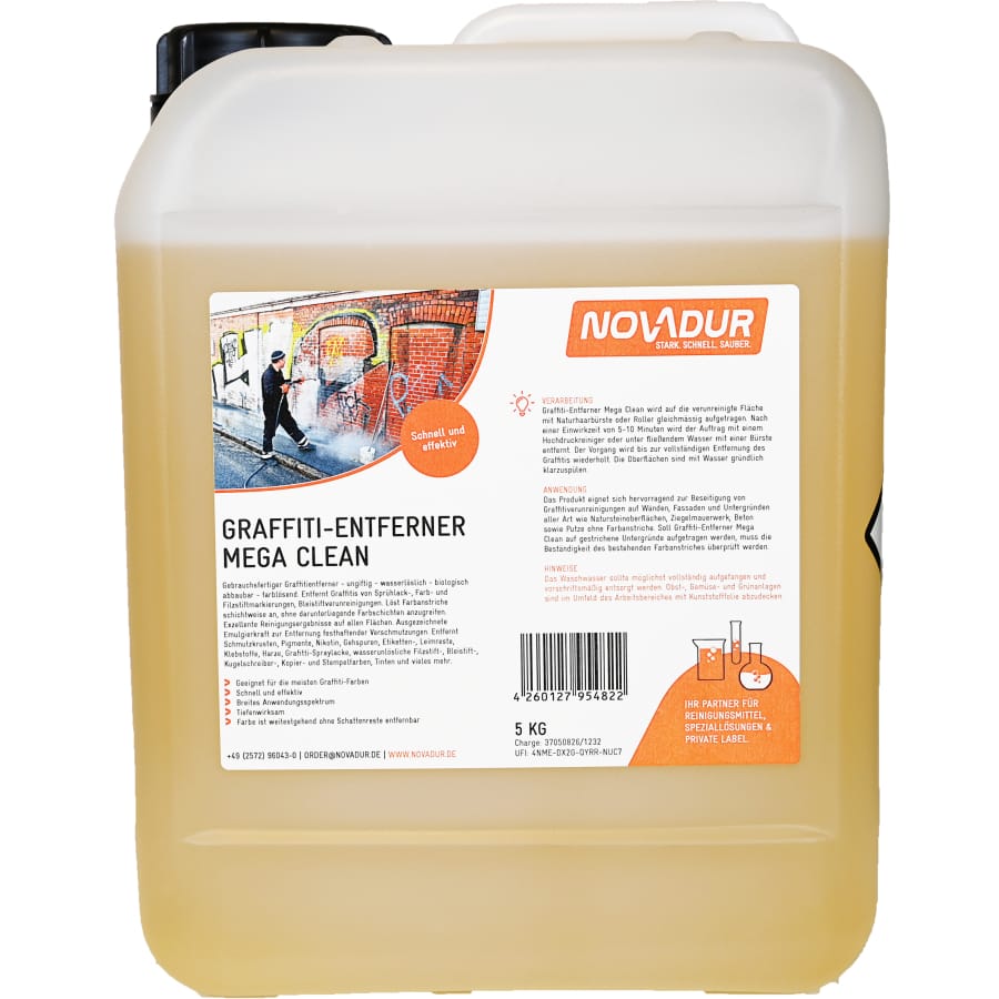 NOVADUR Graffiti-Entferner MegaClean 5 kg - Kanister