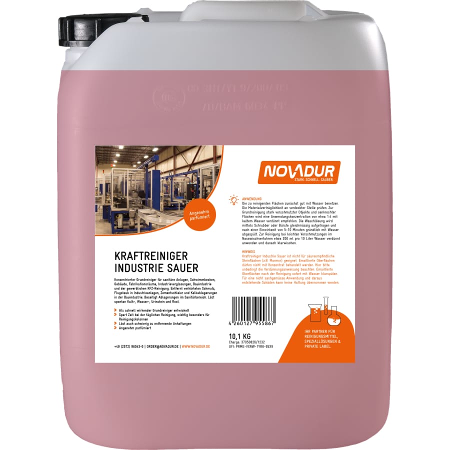 NOVADUR Kraftreiniger Industrie Sauer 10 l - Kanister