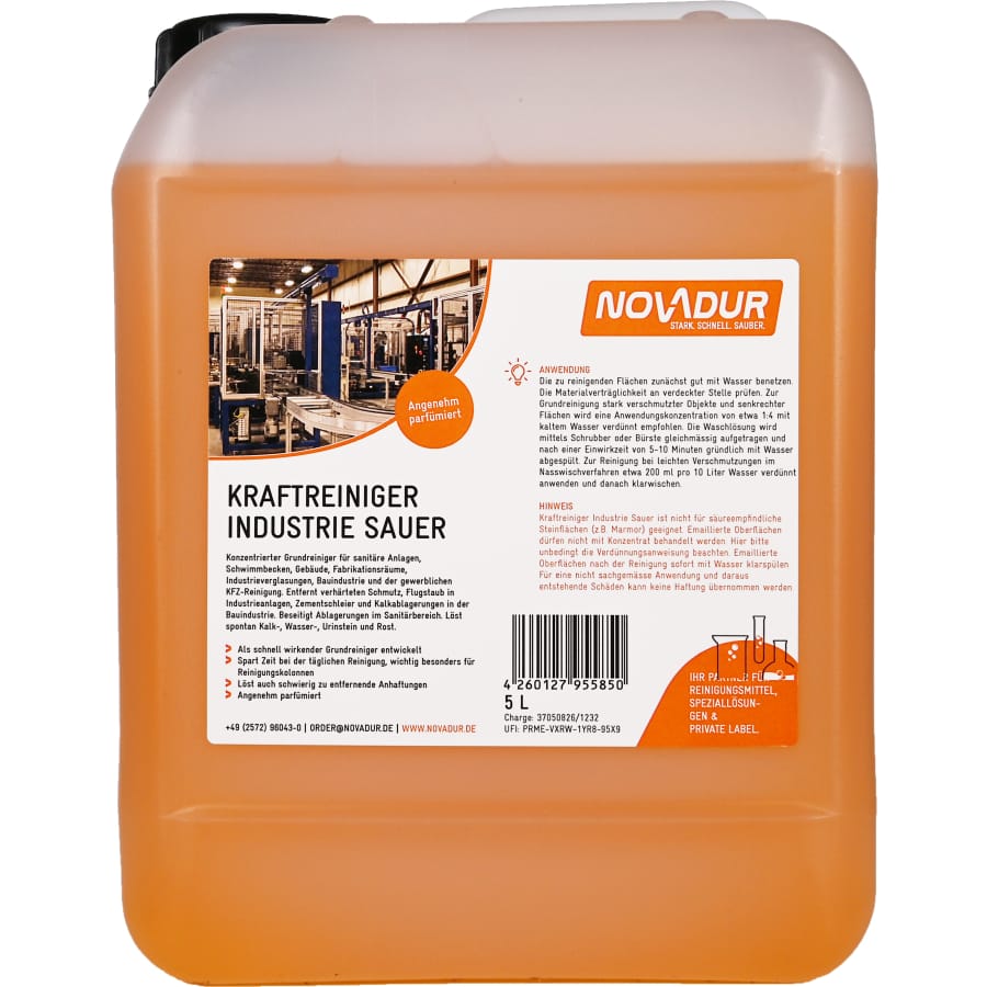 NOVADUR Kraftreiniger Industrie Sauer 5 l - Kanister