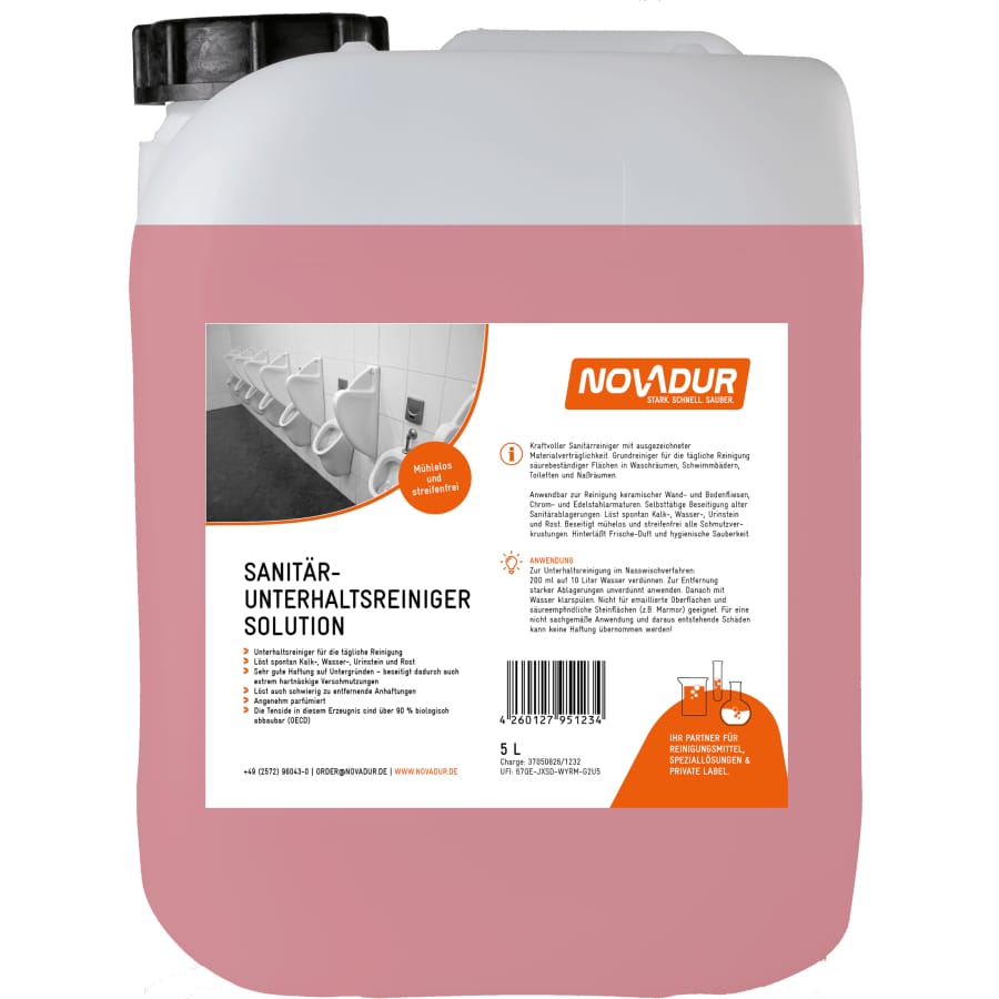 NOVADUR Sanitär-Unterhaltsreiniger Solution 5 l - Kanister