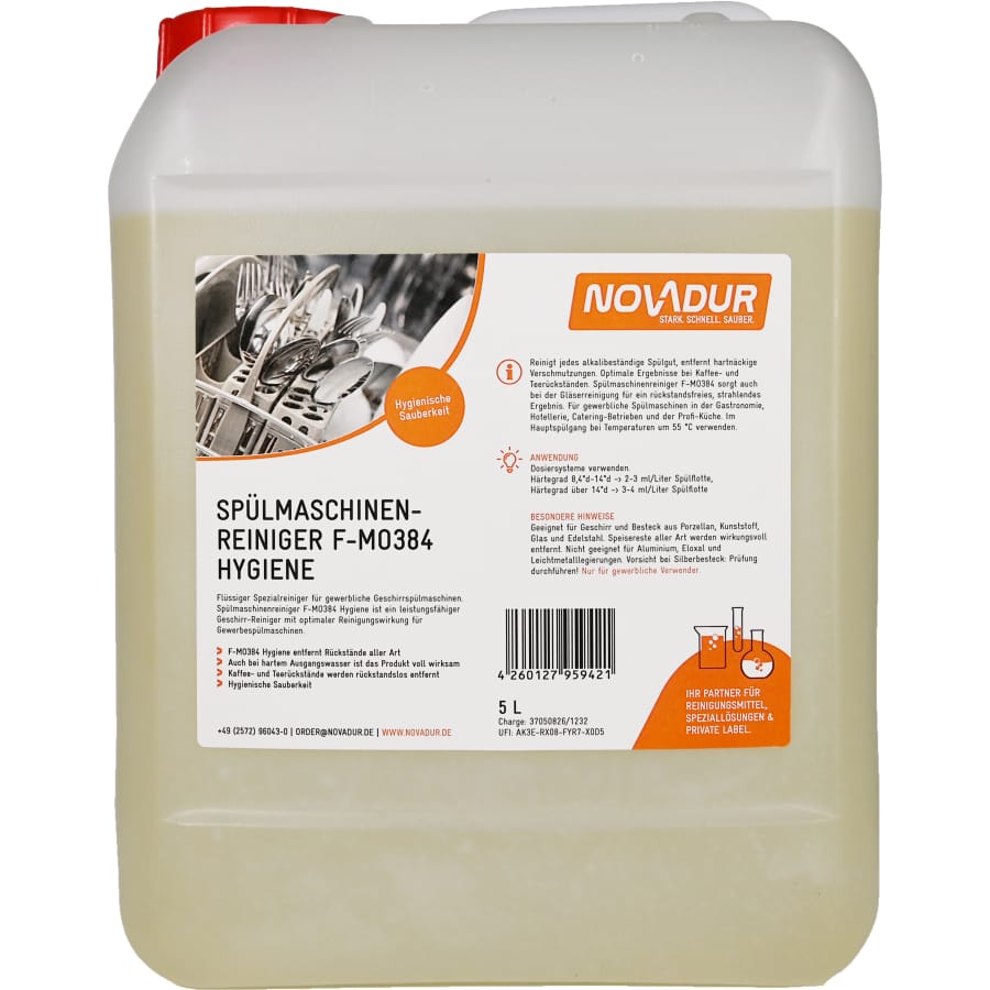 NOVADUR Spülmaschinenreiniger Gastro F-MO384 Hygiene 5 l - Kanister