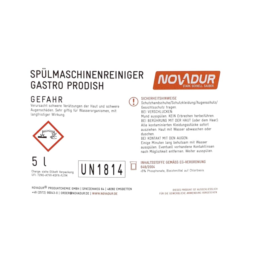 NOVADUR Spülmaschinenreiniger Gastro Prodish