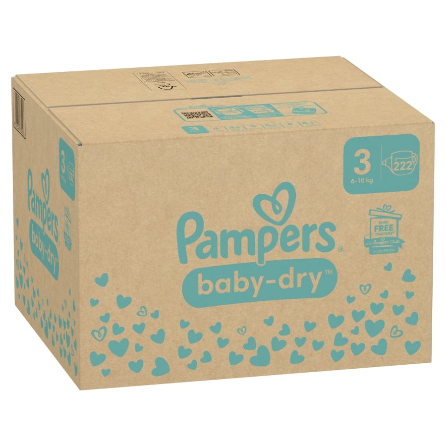 Pampers Baby Dry 3 Midi Windeln, 6-10 kg, Größe 3