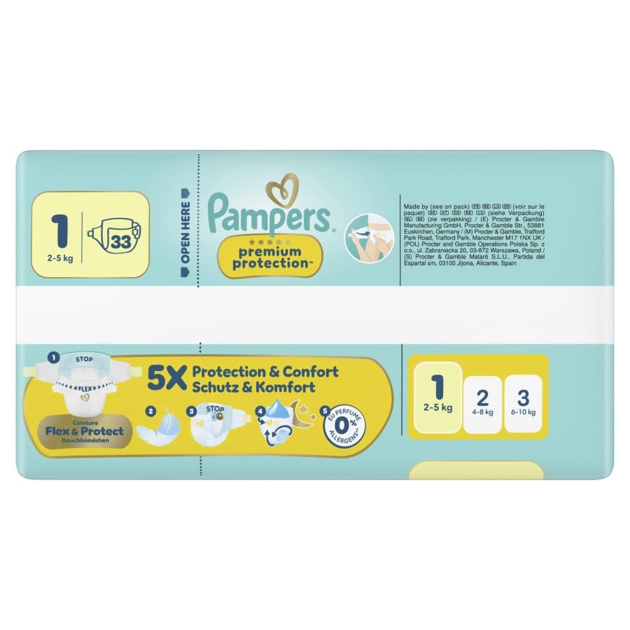 Pampers Premium Protection 1 Newborn Windeln, 2-5 kg