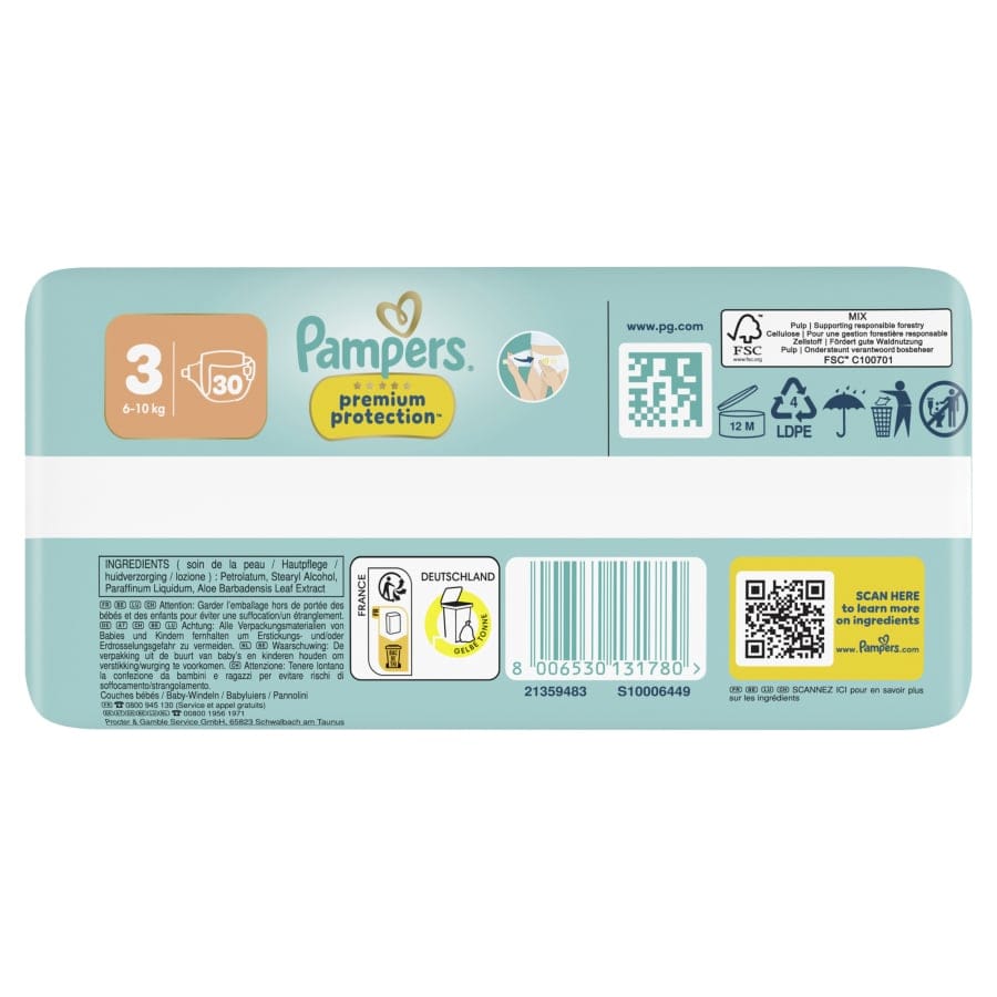 Pampers Premium Protection 3 Midi Windeln, 6-10 kg, Größe 3