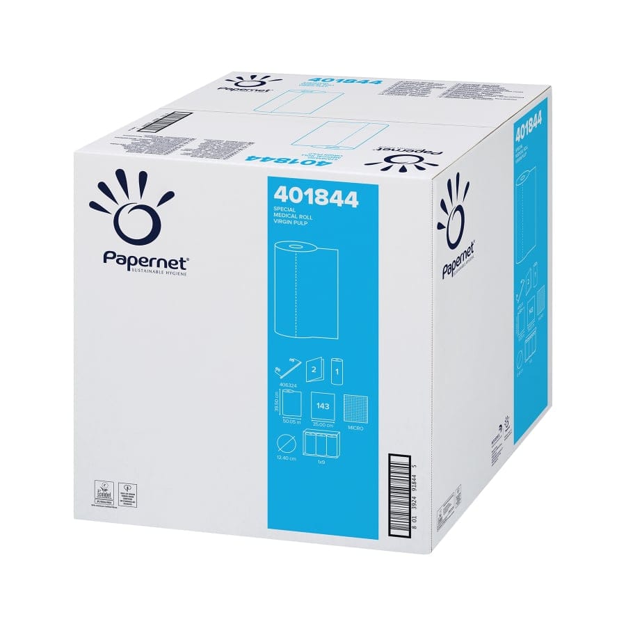 Papernet Liegenabdeckung, 2-lagig, 50 m, weiß 35 x 39.5 cm