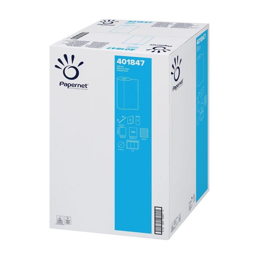 Papernet Liegenabdeckung, 2-lagig, 50 m, weiß 35 x 59 cm