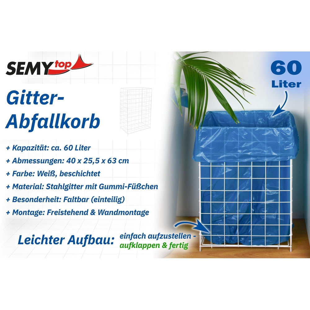 Papierdrahtkorb, 60 Liter