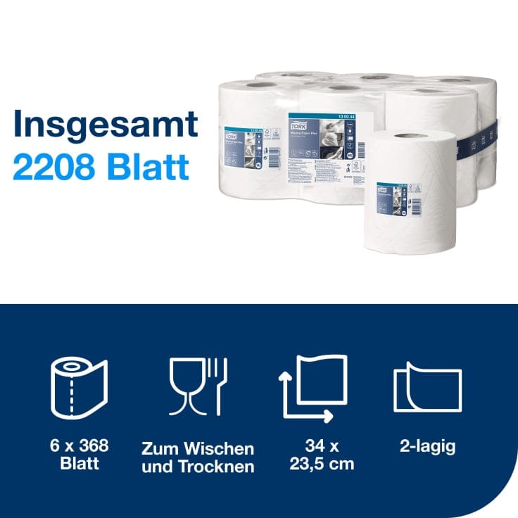 Tork Advanced Wischtuch 420 2-lagig hochweiß Wischarbeiten
