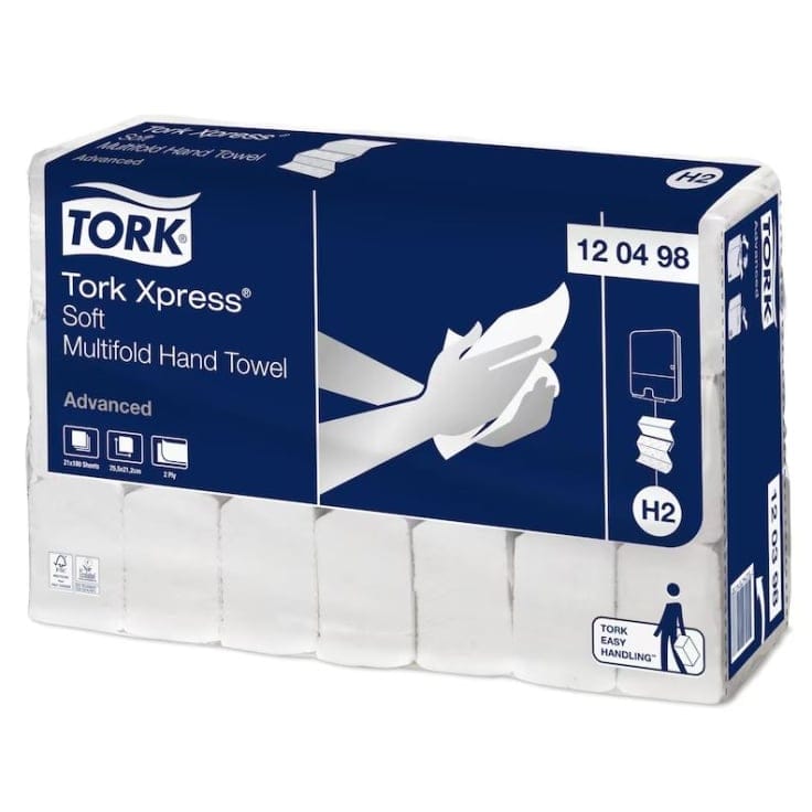 Tork Xpress Multifold Papierhandtücher Lorbeerblatt Design Händetrocknung