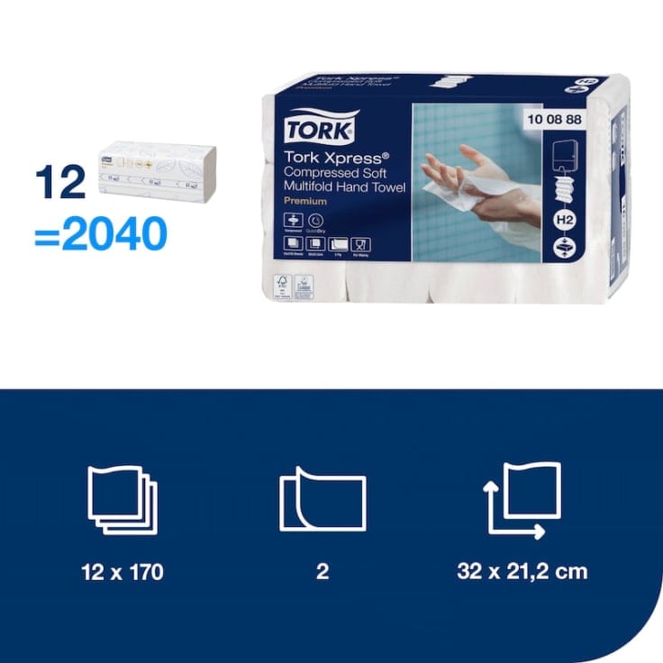 Tork Xpress Multifold Papierhandtücher weiß H2