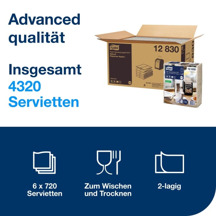 Tork Xpressnap Fit Spenderservietten 2-lagig recycelt Gastronomie