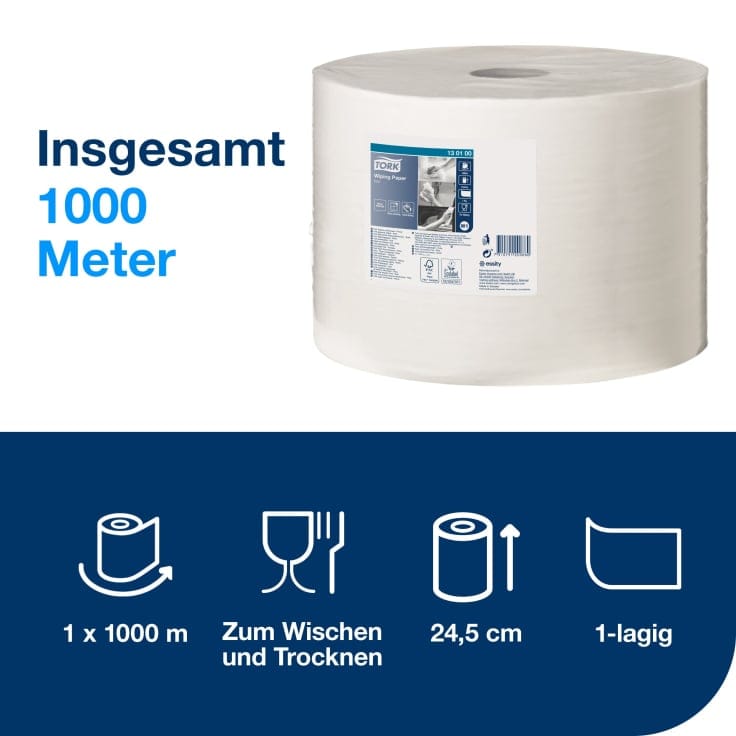 Tork Papierwischtücher W1 1-lagig weiß Mehrzwecktuch