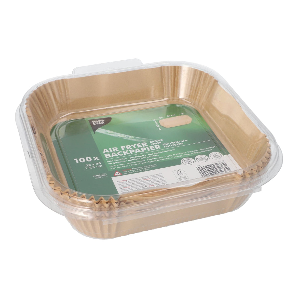 Papstar Backpapiere, eckig, hitzebeständig bis 220°C