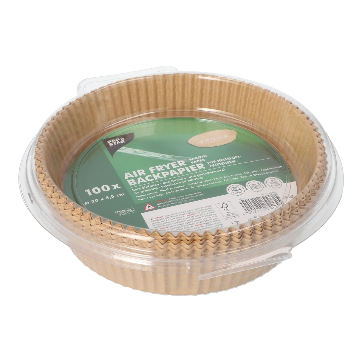 Papstar Backpapiere, rund, hitzebeständig bis 220°C