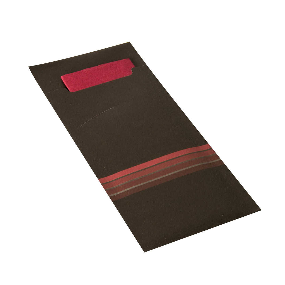 Papstar Bestecktaschen, 20 x 8,5 cm, 2-lagig 1 Packung (520 Stück), Schwarz Bordeaux
