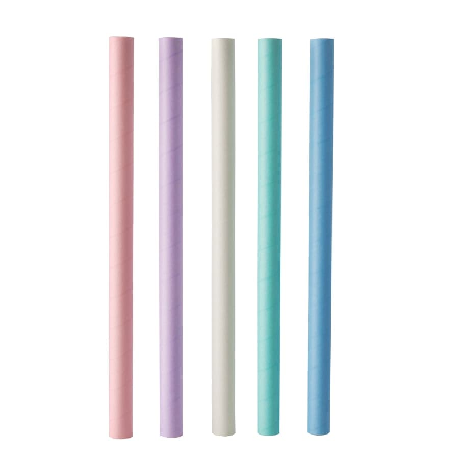 Papstar Bubble Tea Strohhalme, Papier, Ø 12 mm · 20 cm, farbig