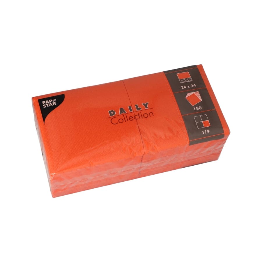 Papstar DAILY Collection Servietten, 24x24 cm, 1/4, nektarine