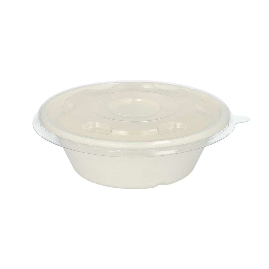 Papstar Deckel R-PET, Ø 17 cm, für Zuckerrohrschalen