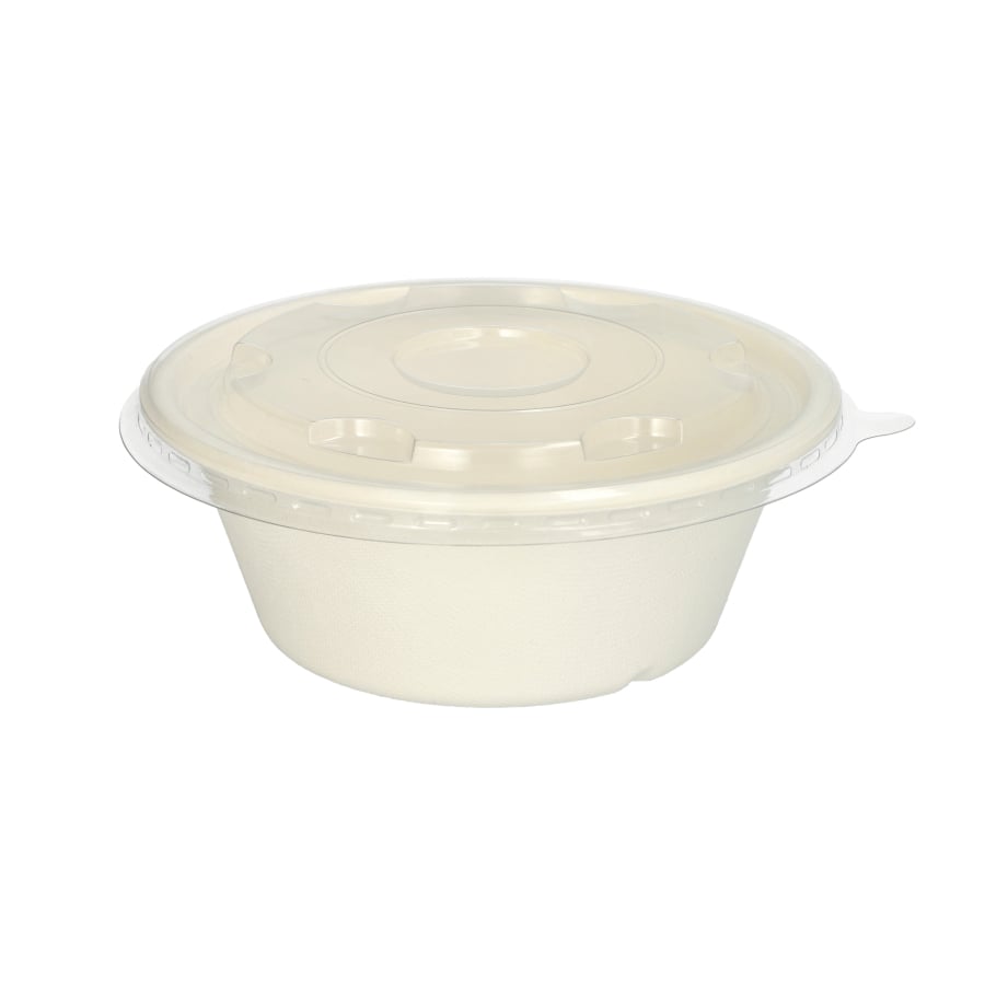 Papstar Deckel R-PET, Ø 17 cm, für Zuckerrohrschalen