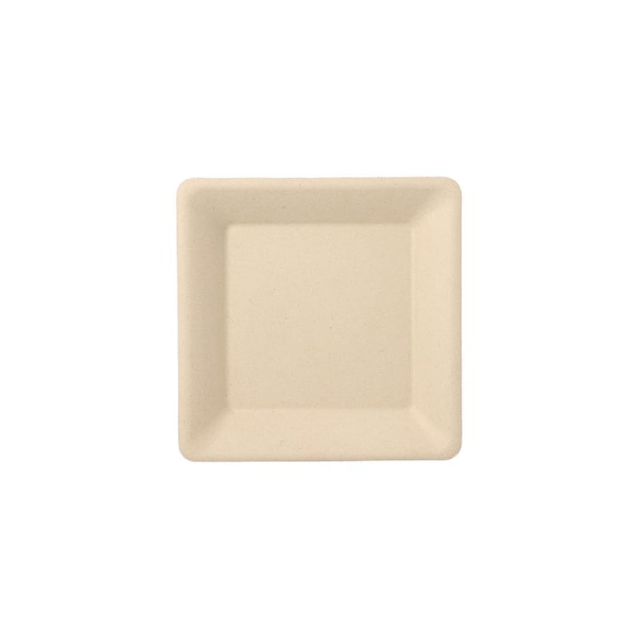 Papstar Einwegteller, Zuckerrohr, 15,5 x 15,5 cm, stabil