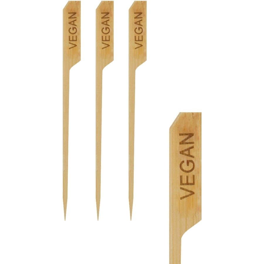 Papstar Fingerfood-Spieße, mit Aufdruck "VEGAN"