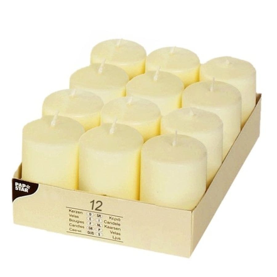 Papstar Ivory Stumpenkerzen