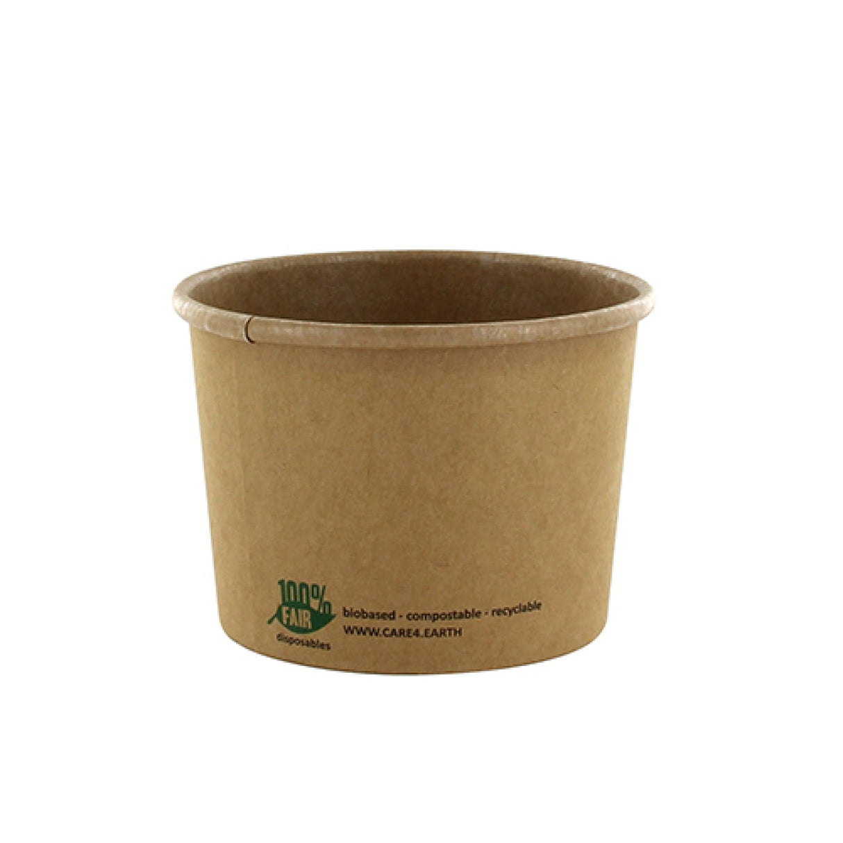 Papstar Pure „100% Fair“ Suppenbecher aus Pappe, rund 1 Packung (25 Stück × 350 ml)