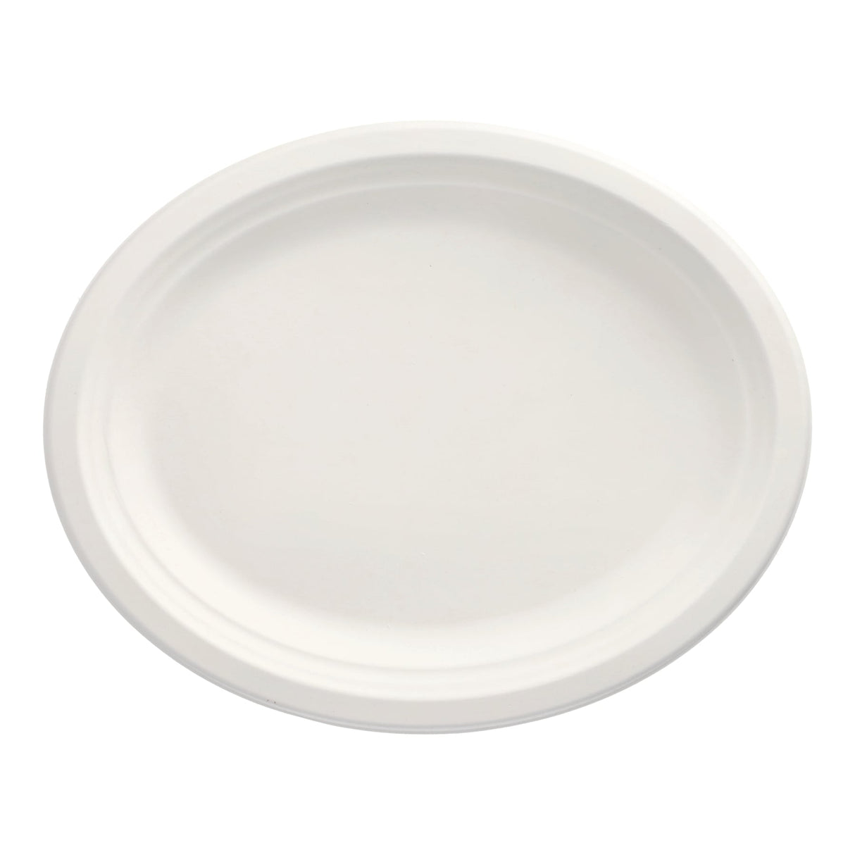 Papstar Pure Einwegteller, Zuckerrohr, oval 32 x 25,5 cm 1 Packung (50 Stück)