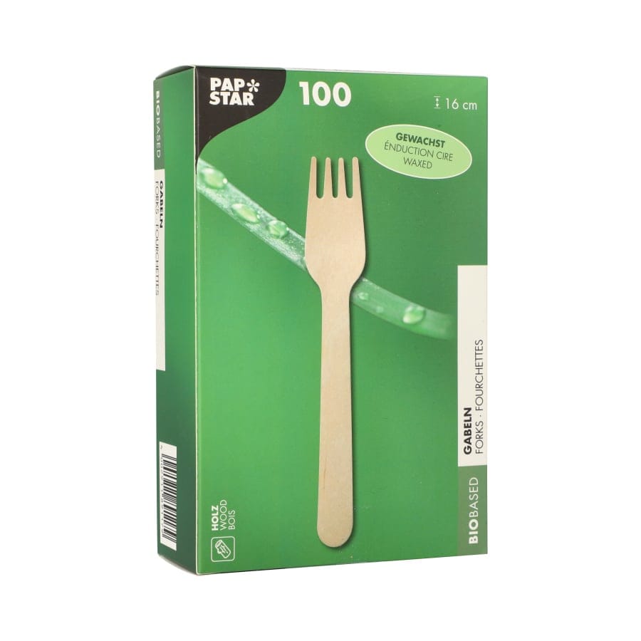 Papstar Pure Gabel Holz
