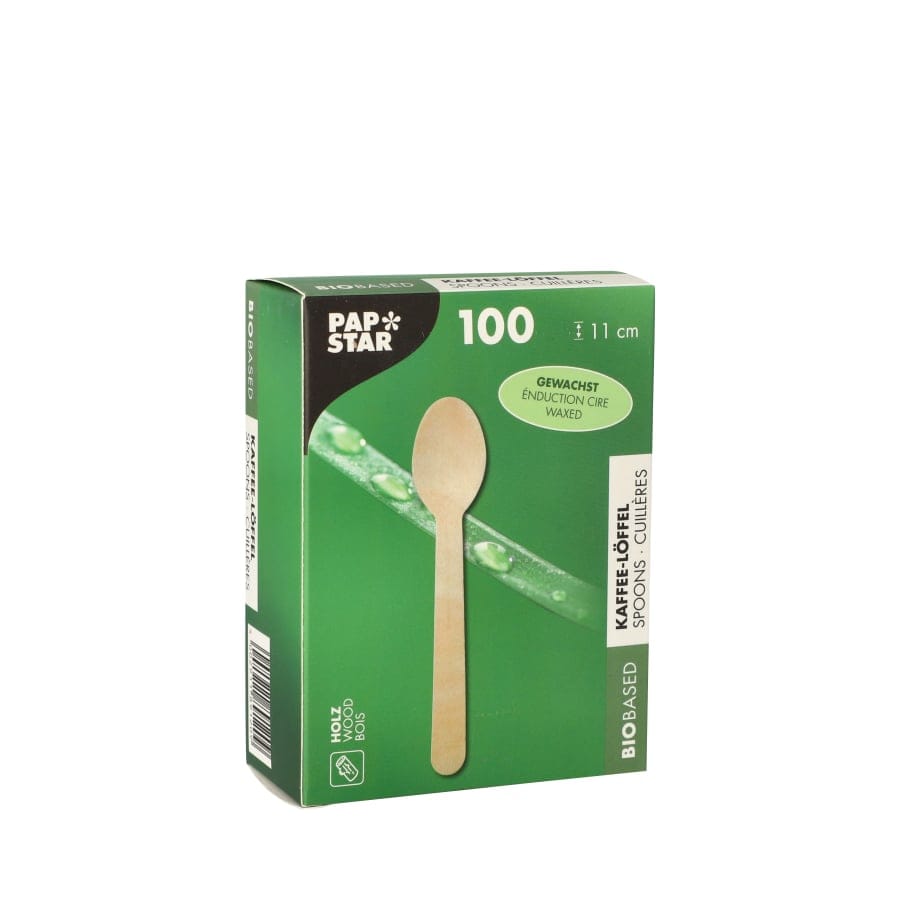 Papstar Pure Kaffeelöffel Holz