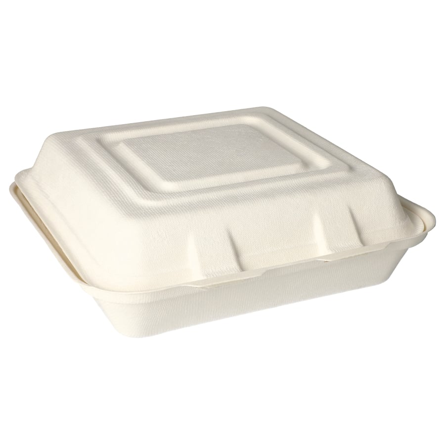 Papstar Pure Menüboxen, Zuckerrohr, 3-geteilt