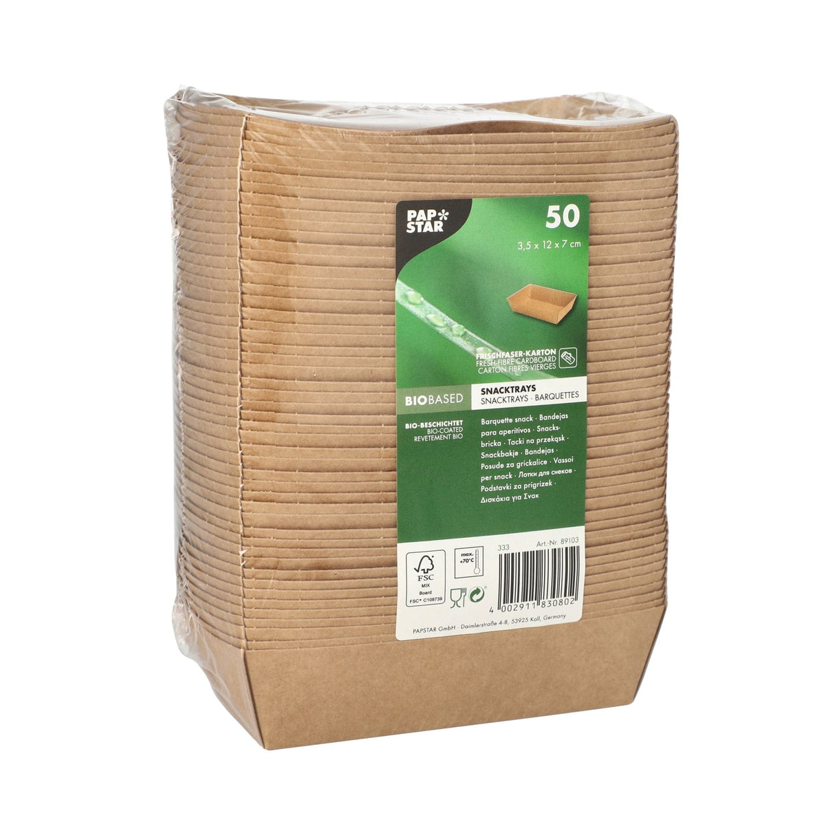 Papstar Pure Pappschalen, Bio-beschichtet