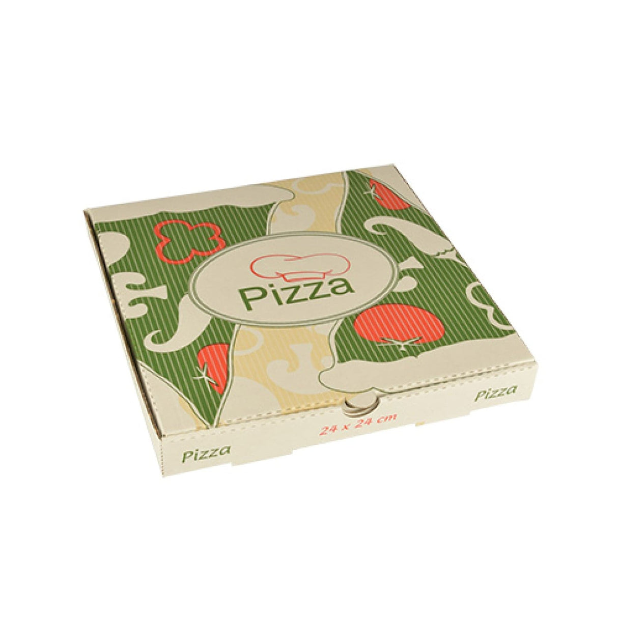 Papstar Pure Pizzakarton, Cellulose 1 Karton (100 Stück), 24 x 24 x 3 cm