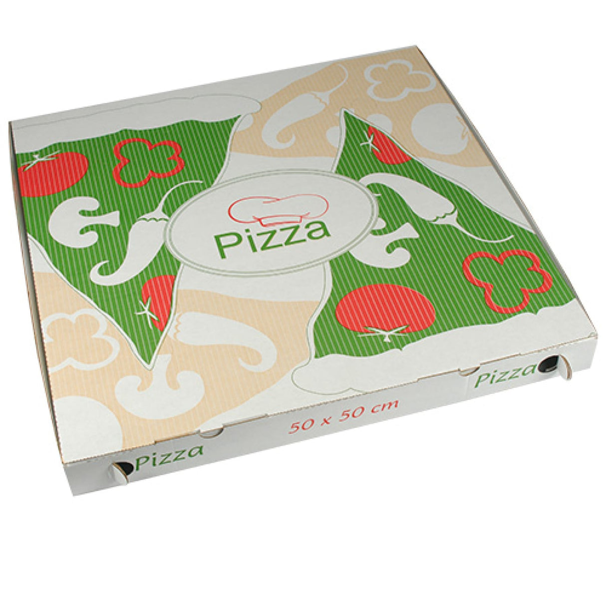 Papstar Pure Pizzakarton, Cellulose 1 Karton (50 Stück), 50 x 50 x 5 cm