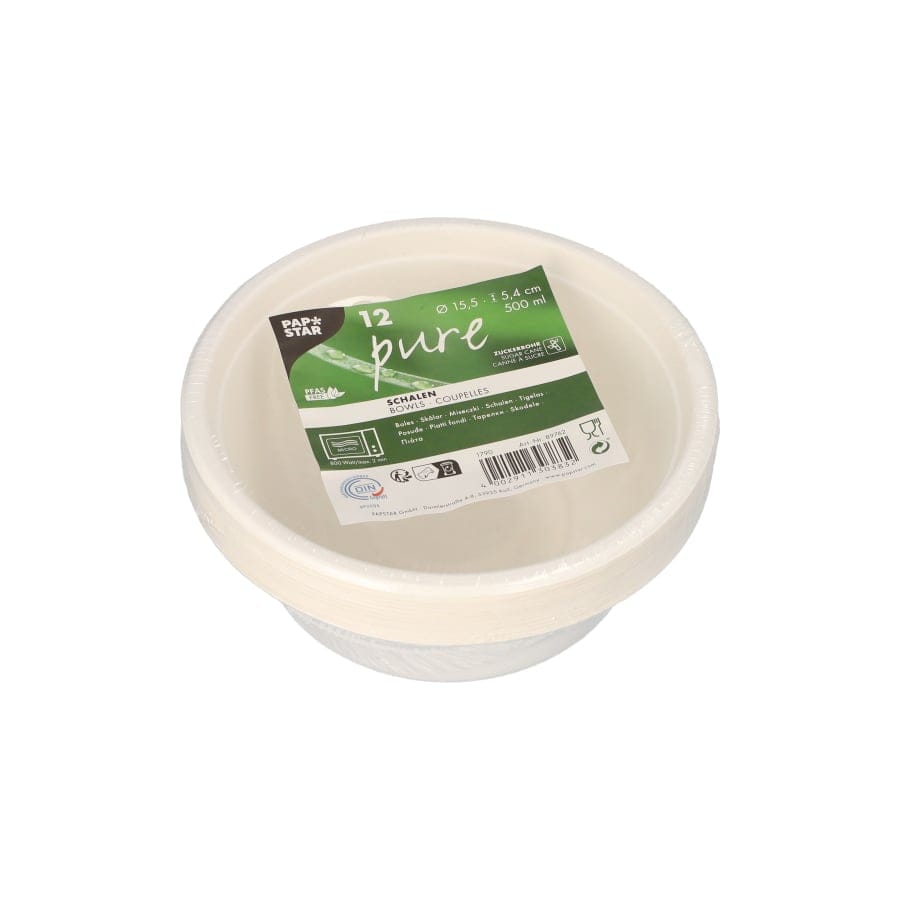 Papstar Pure Schalen, Zuckerrohr, 500 ml