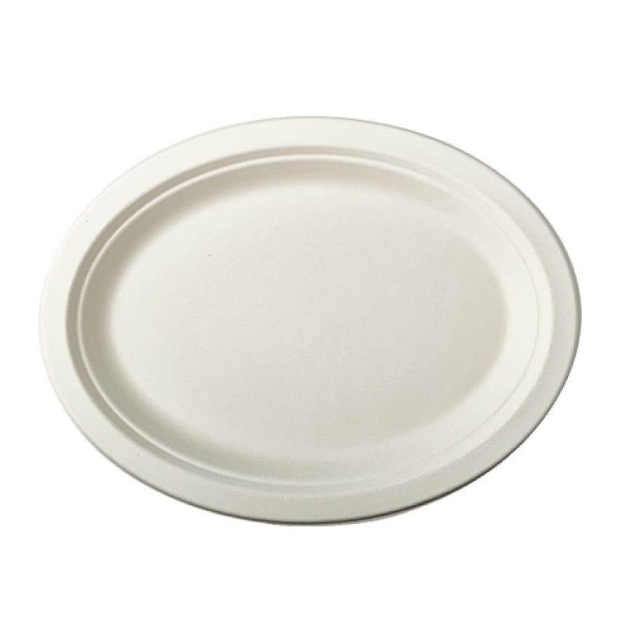 Papstar Pure Teller Zuckerrohr, oval