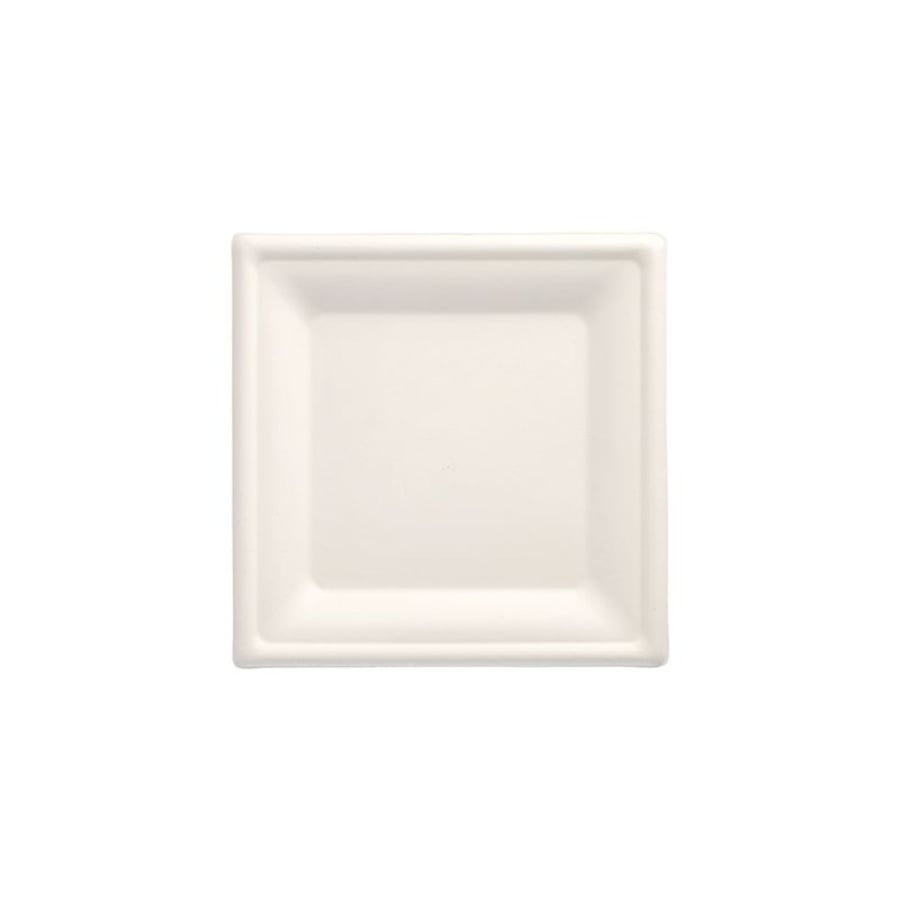Papstar Pure Teller Zuckerrohr, quadratisch, 20 x 20 cm