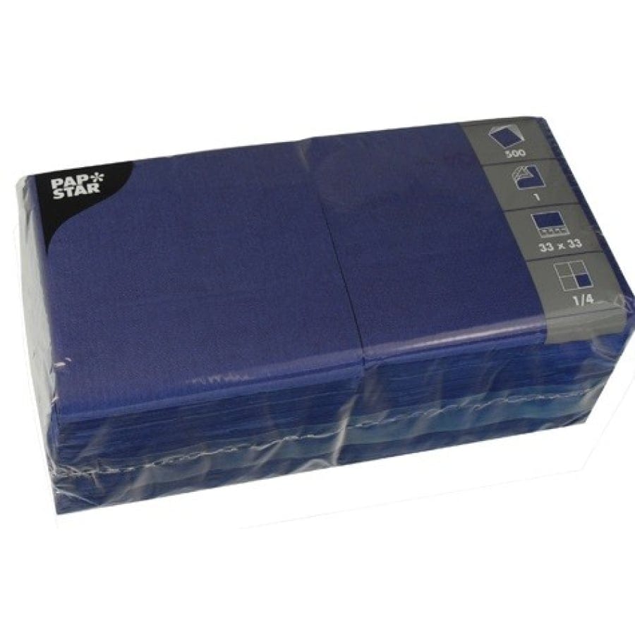 Papstar Servietten, 33 x 33 cm, 1-lagig, 1/4 Falz
