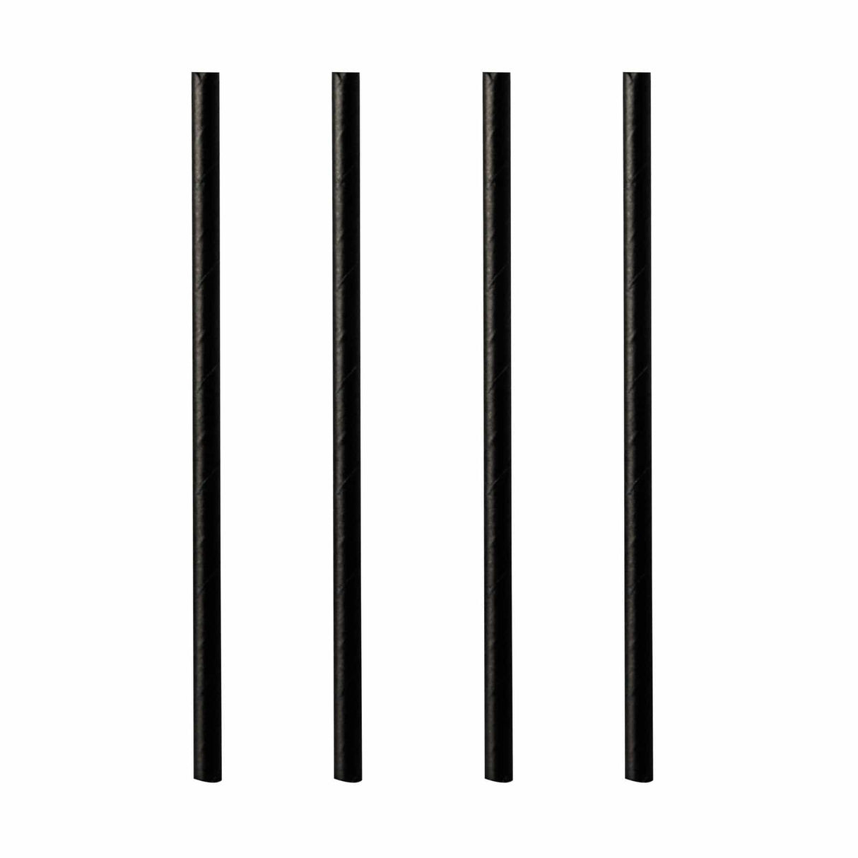 Papstar Shake Strohhalme, Papier, Ø 8 mm, 25 cm, schwarz 1 Packung (100 Stück)
